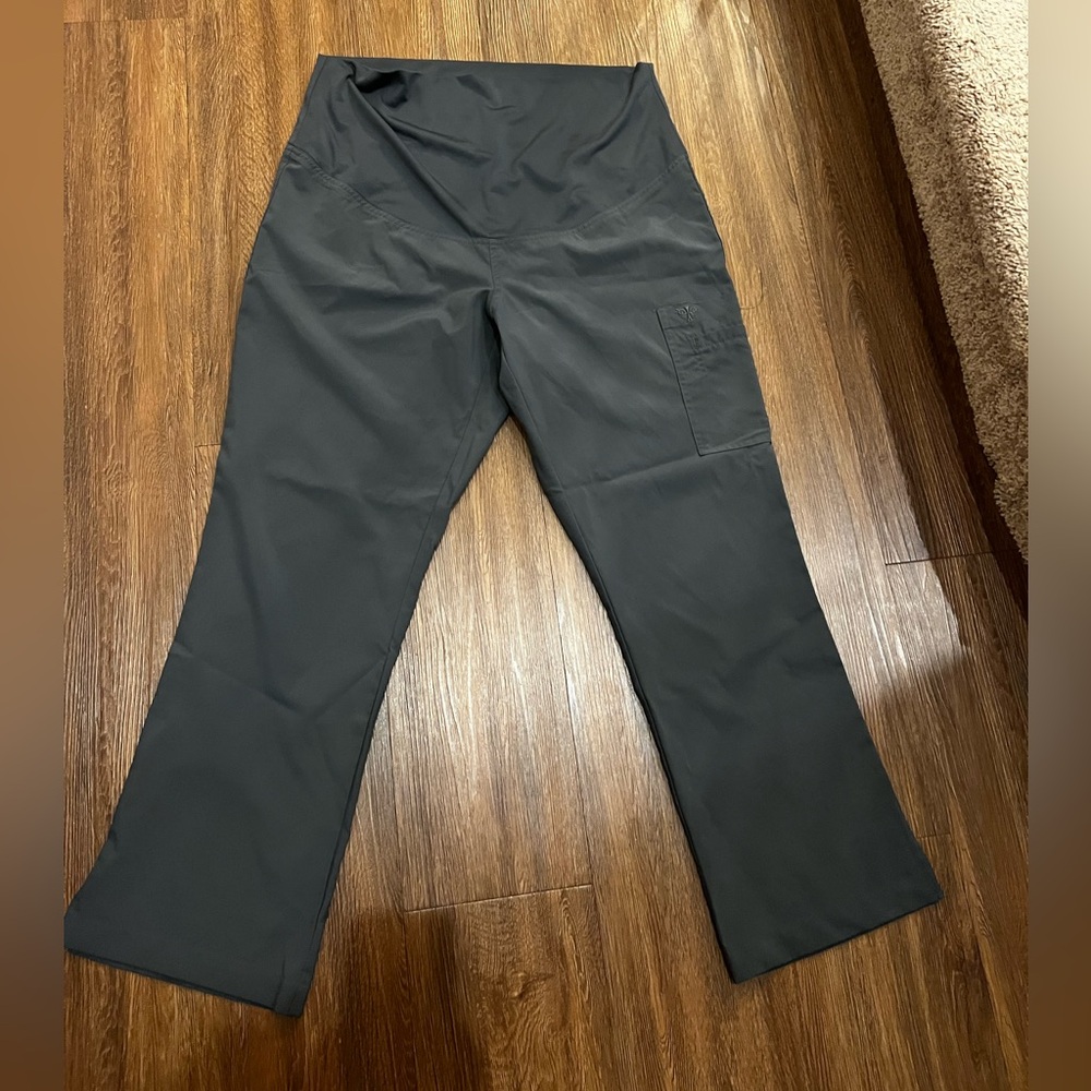 Med Couture Maternity Dark Gray Scrub Pants